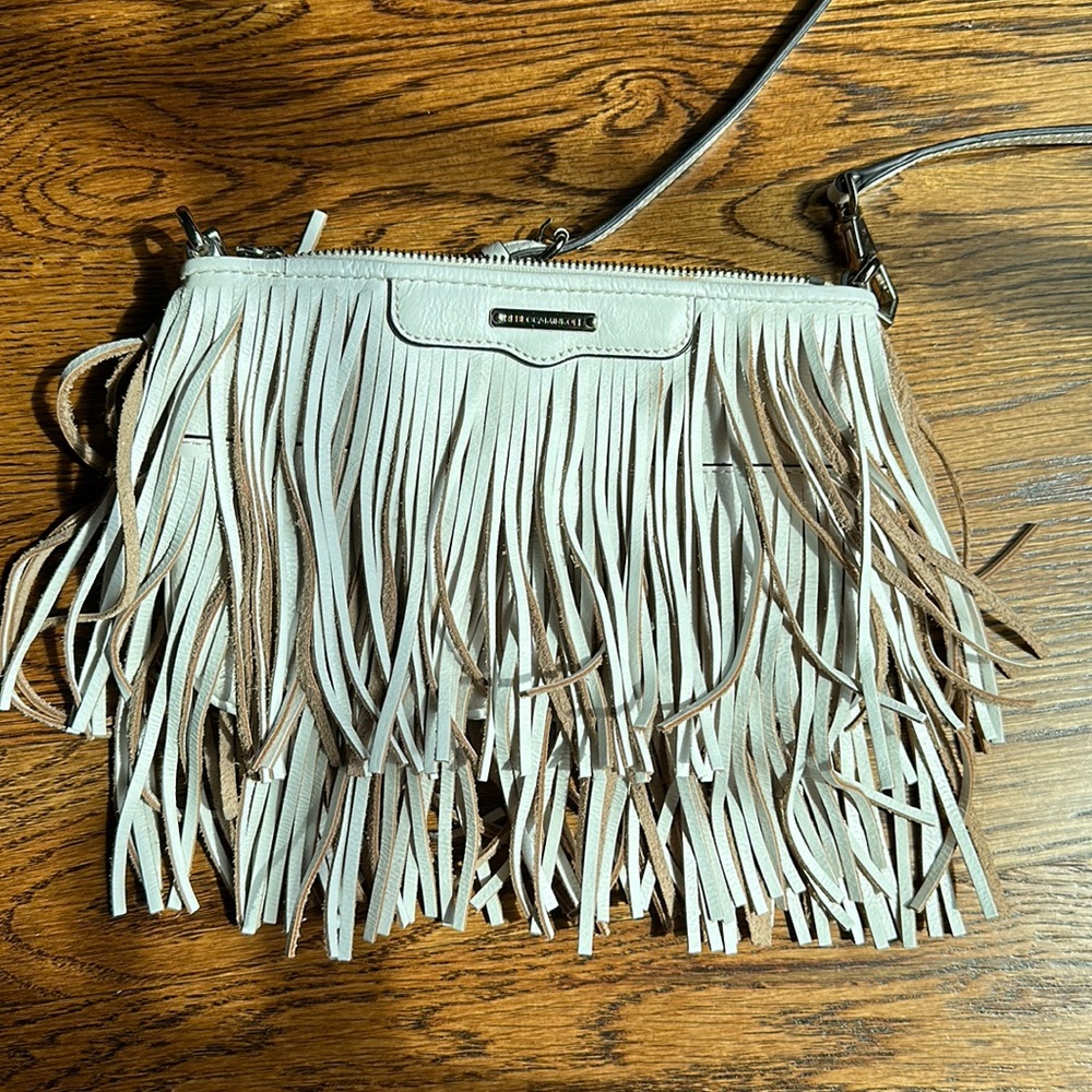 Rebecca Minkoff - Fringe Crossbody Bag in White